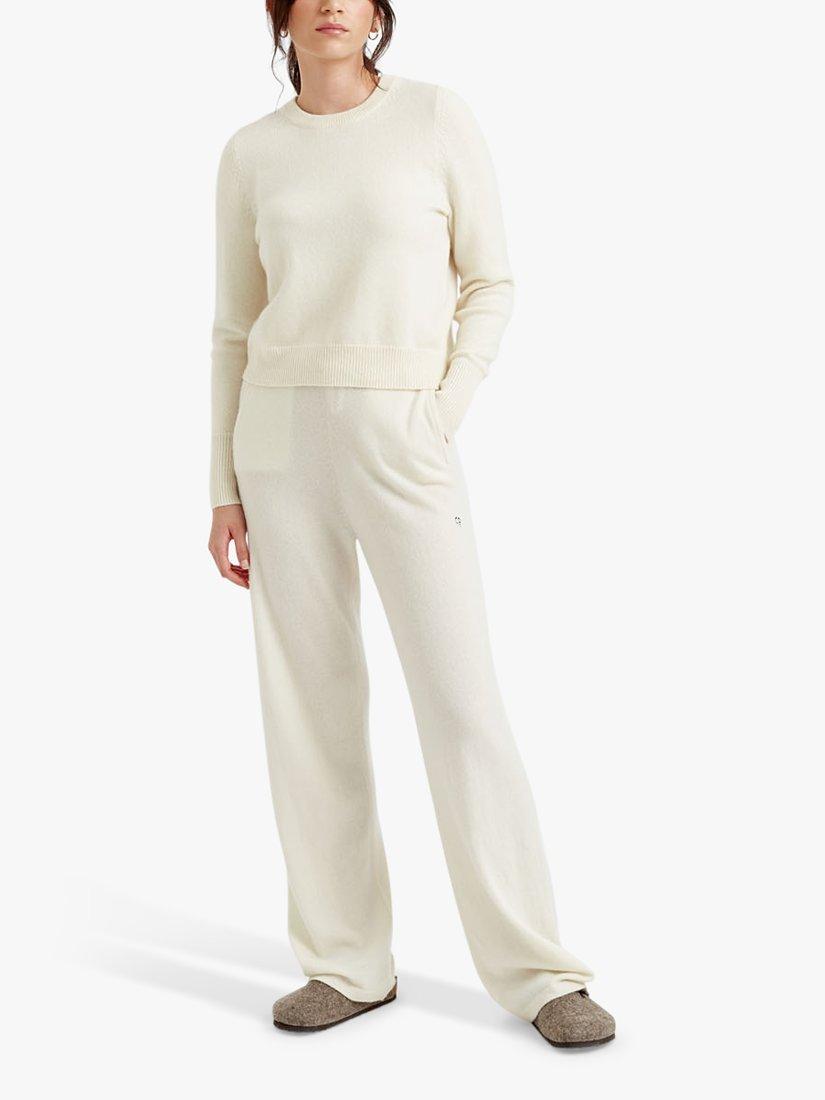 Product image 3 of 5, which shows Chinti & Parker Cashmere Cropped Jumper, Cream, XS