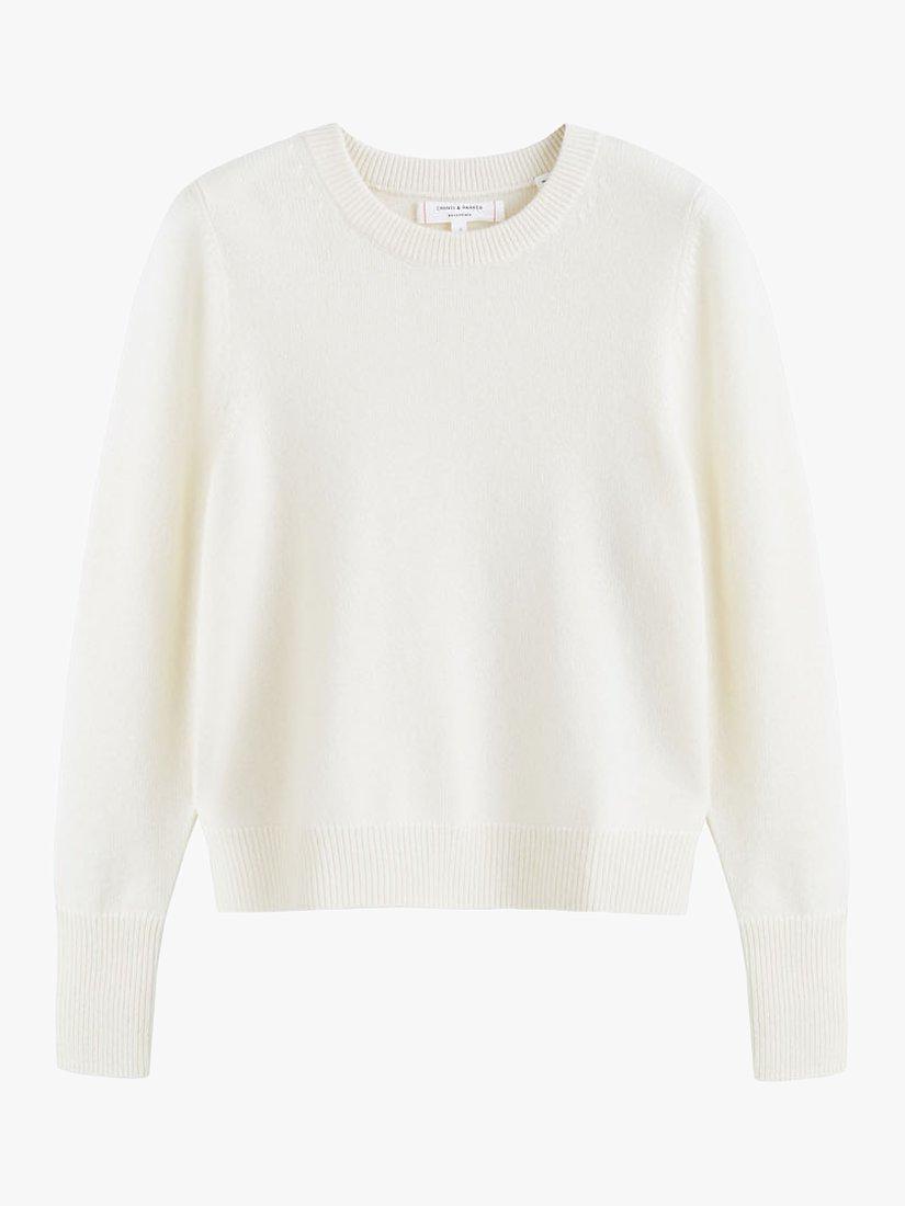 Product image 4 of 5, which shows Chinti & Parker Cashmere Cropped Jumper, Cream, XS
