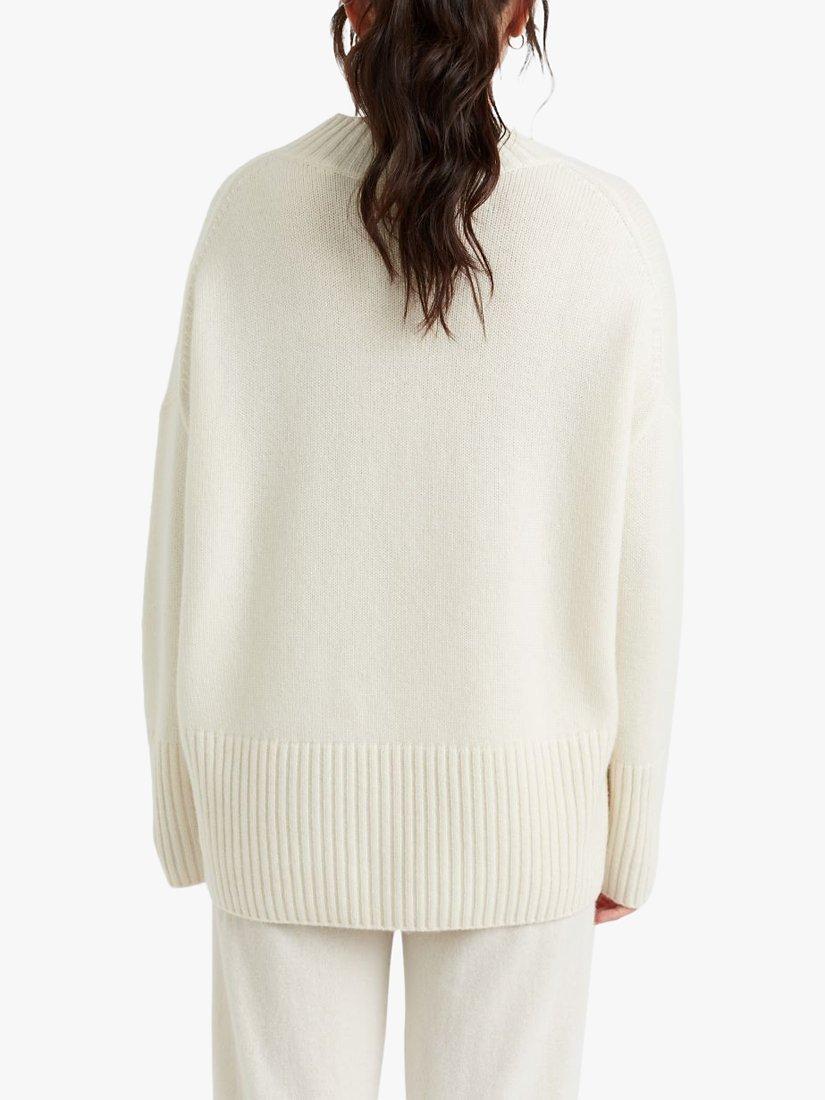 Product image 2 of 5, which shows Chinti & Parker Cashmere Comfort Jumper, Cream, XS