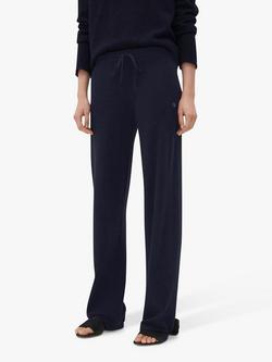 Chinti & Parker Cashmere Wide-Leg Trousers, Navy