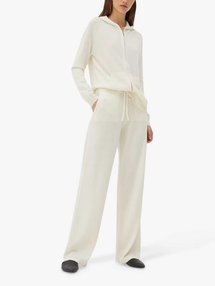 Chinti & Parker Cashmere Wide-Leg Trousers, Cream