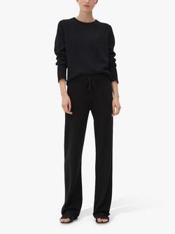 Chinti & Parker Cashmere Wide-Leg Trousers, Black