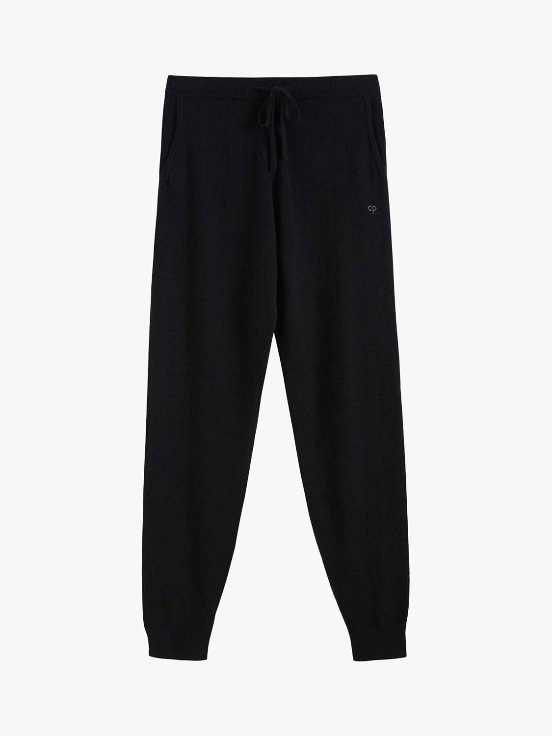 Product image 2 of 5, which shows Chinti & Parker Cashmere Tapered Joggers, Black, L