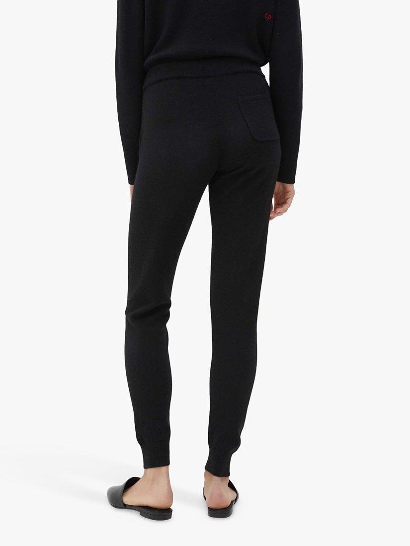 Chinti Parker Cashmere Tapered Joggers Black