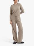 Chinti & Parker Cashmere Wide Leg Trousers, Grey