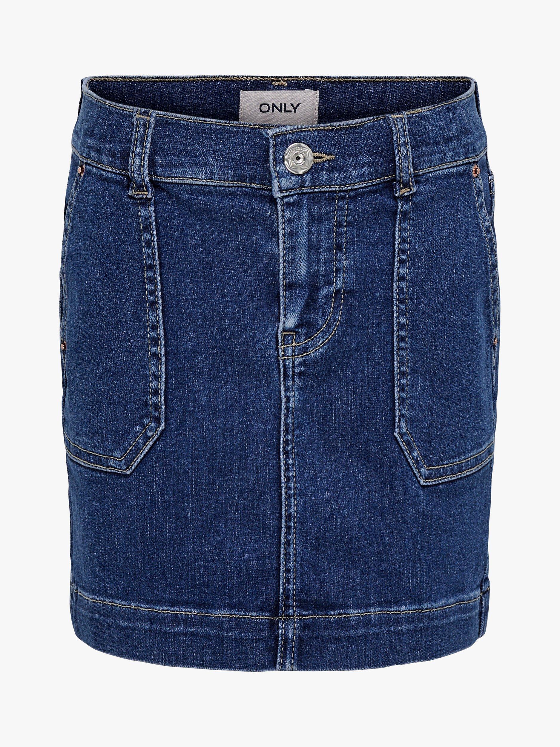 Kids ONLY Kids' Cargo Denim Skirt, Blue Denim