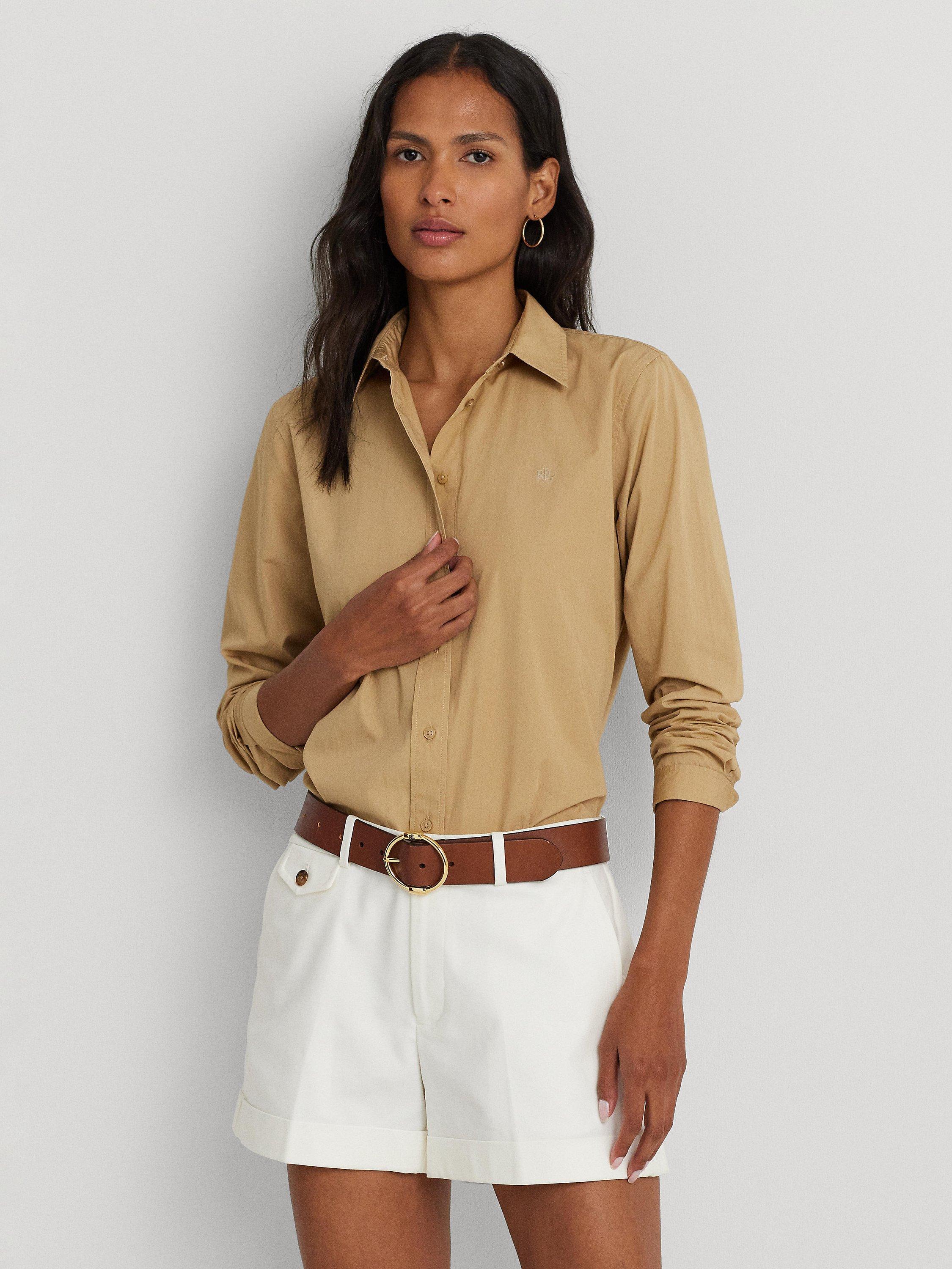 Lauren Ralph Lauren Jamelko Cotton Shirt, Tan
