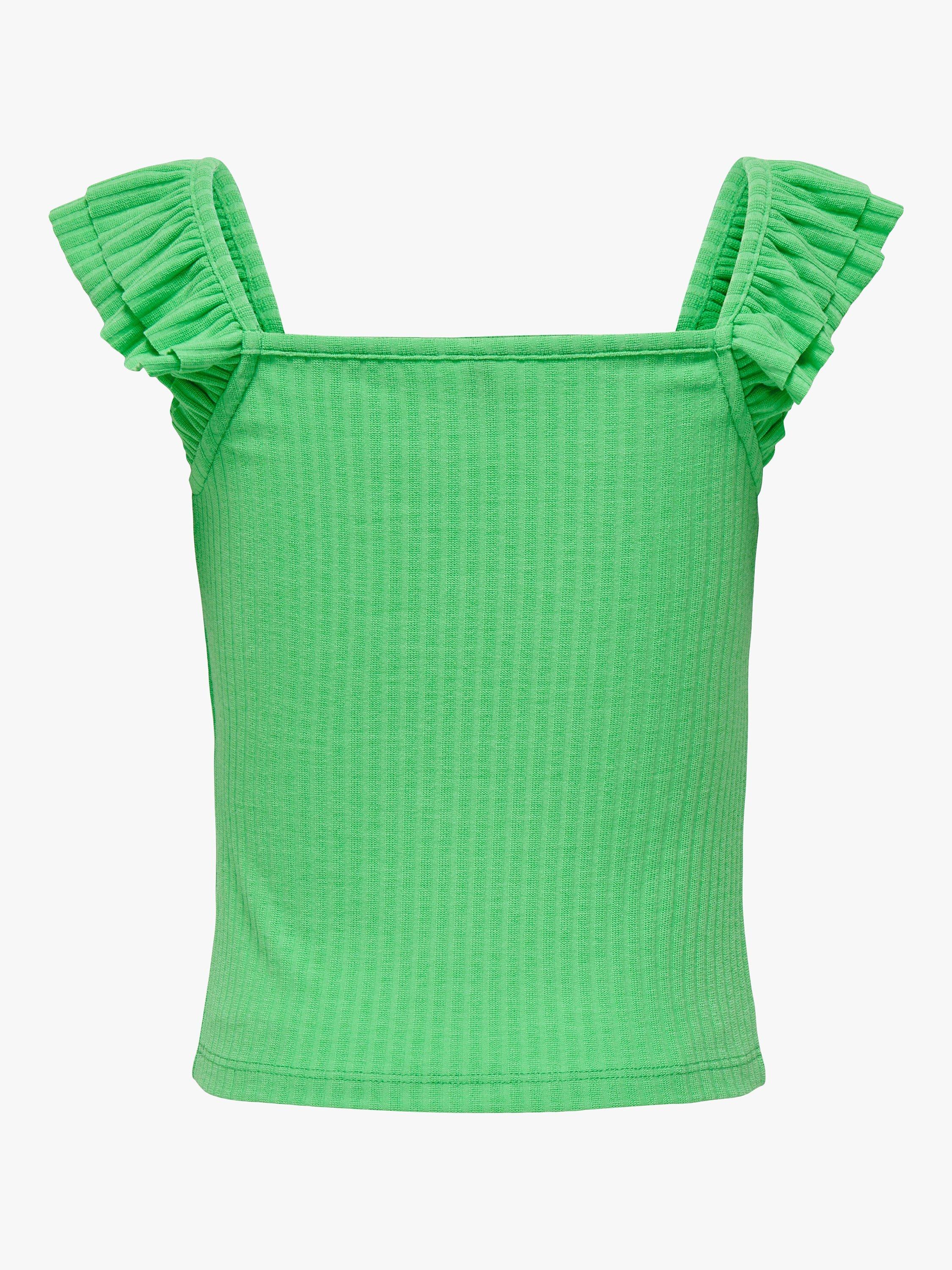 Product image 2 of 2, which shows Kids ONLY Kids' Frill Strap Ribbed Top, Spring Bouquet, 5-6 years