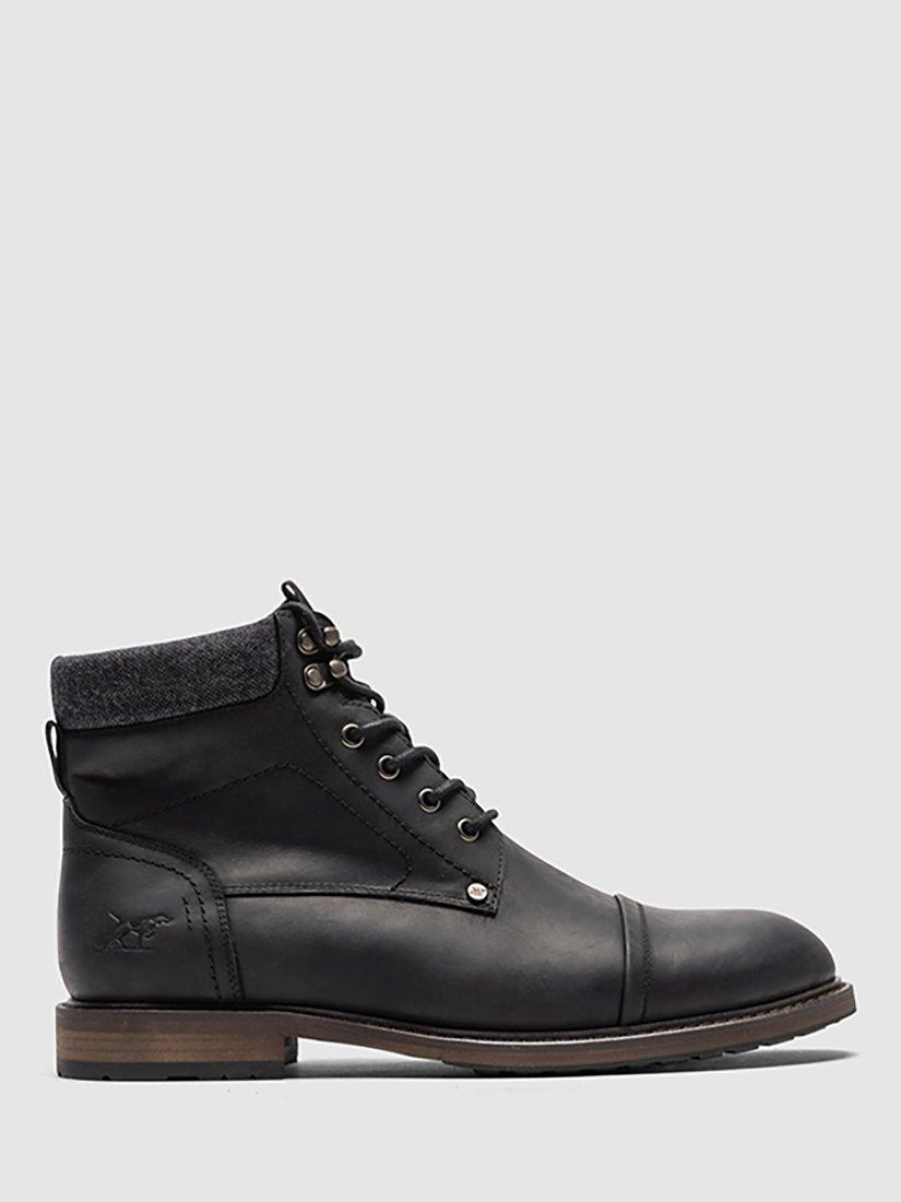 Product image 1 of 10, which shows Rodd & Gunn Dobson Insulated Leather Military Boots, Onyx Wash, 6