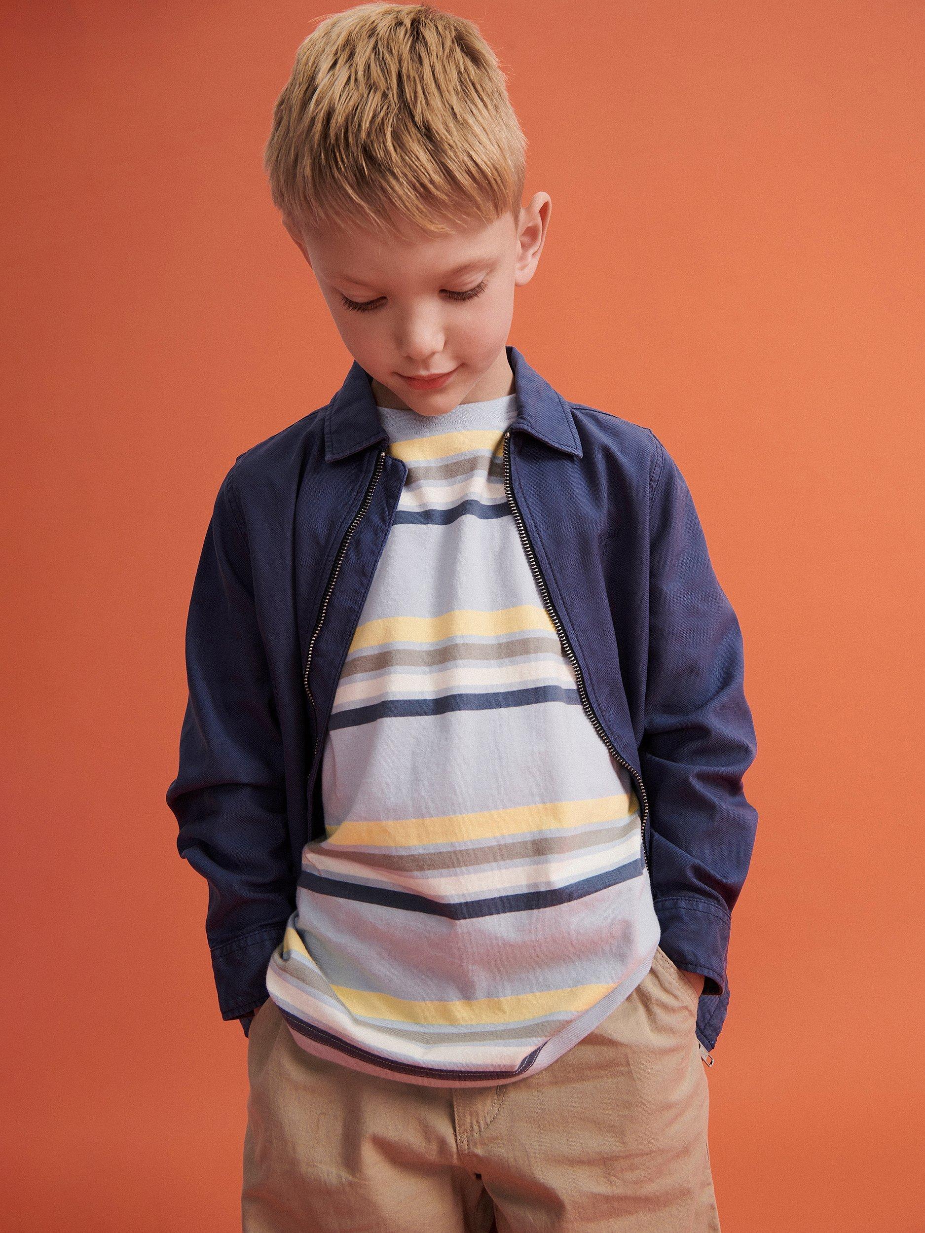 Barbour Kids' Hamstead Stripe T-Shirt, Blue/Multi
