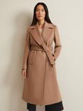 Phase Eight Livvy Wool Blend Trench Coat, Camel