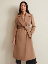 Jaeger Wool Wrap Coat, Camel
