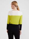 Hobbs Alice Colourblock Jumper, Lime