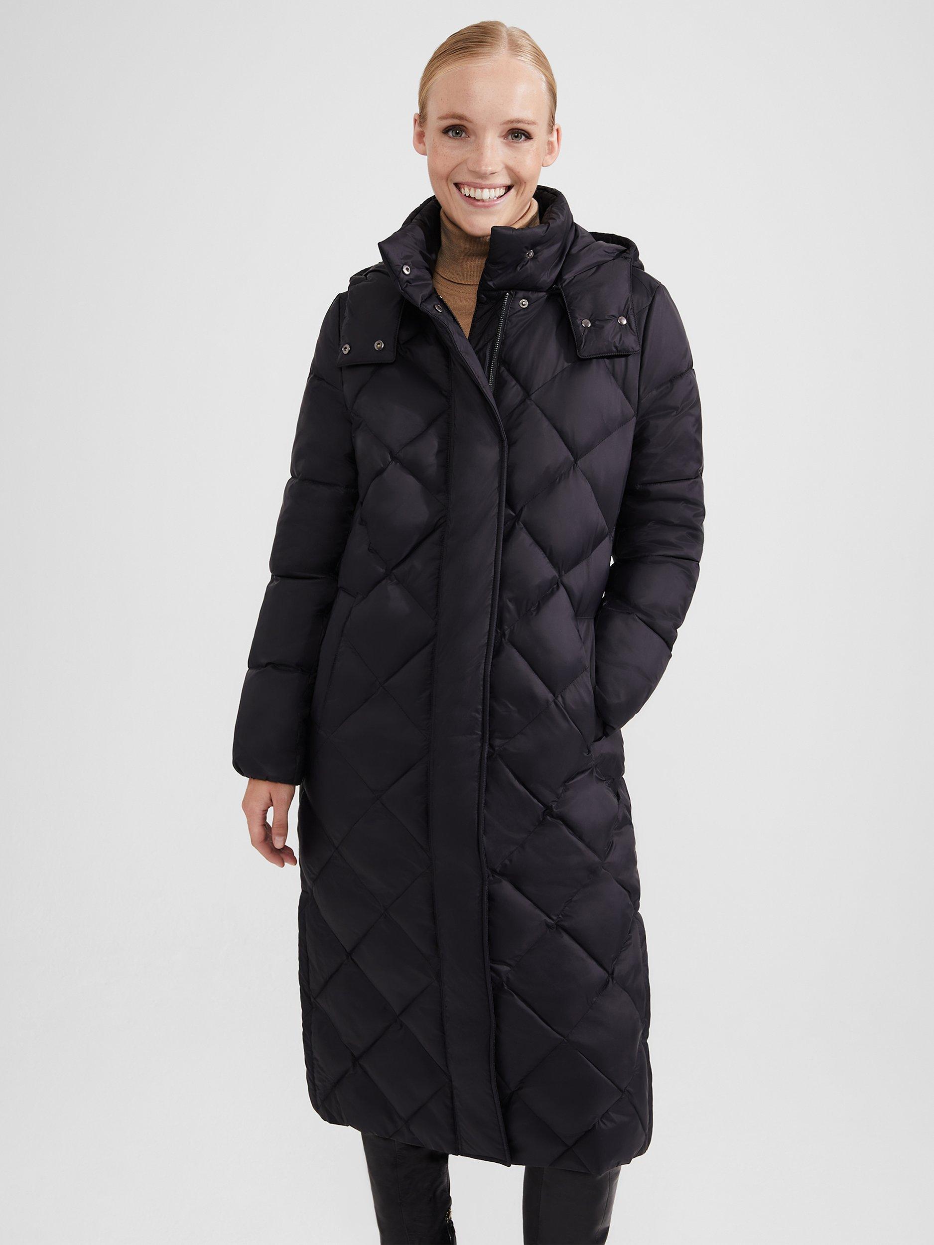 Product image 4 of 8, which shows Hobbs Avril Puffer Hooded Coat, Black, 6