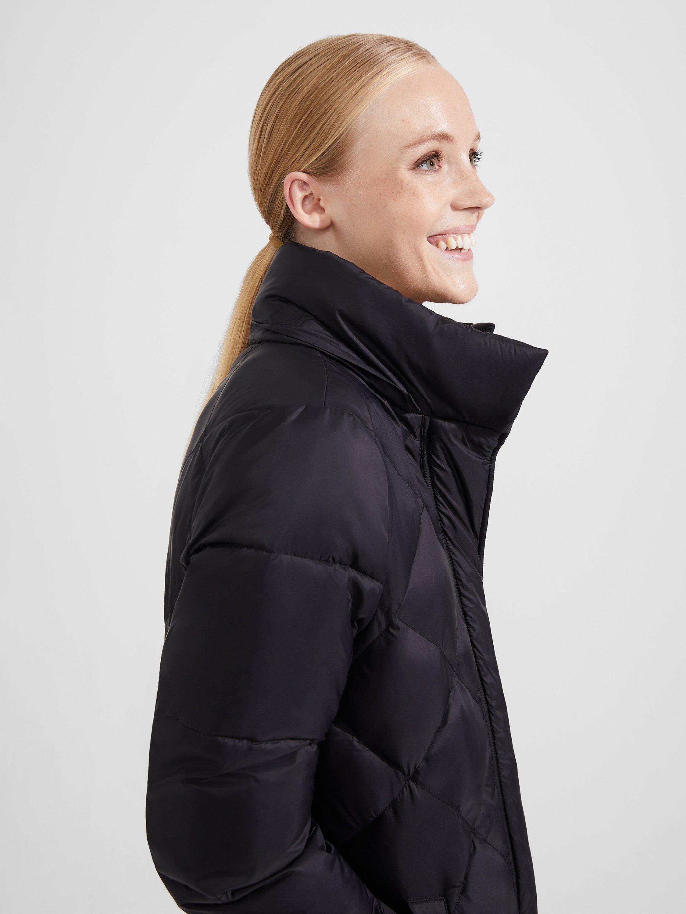 Product image 7 of 8, which shows Hobbs Avril Puffer Hooded Coat, Black, 6