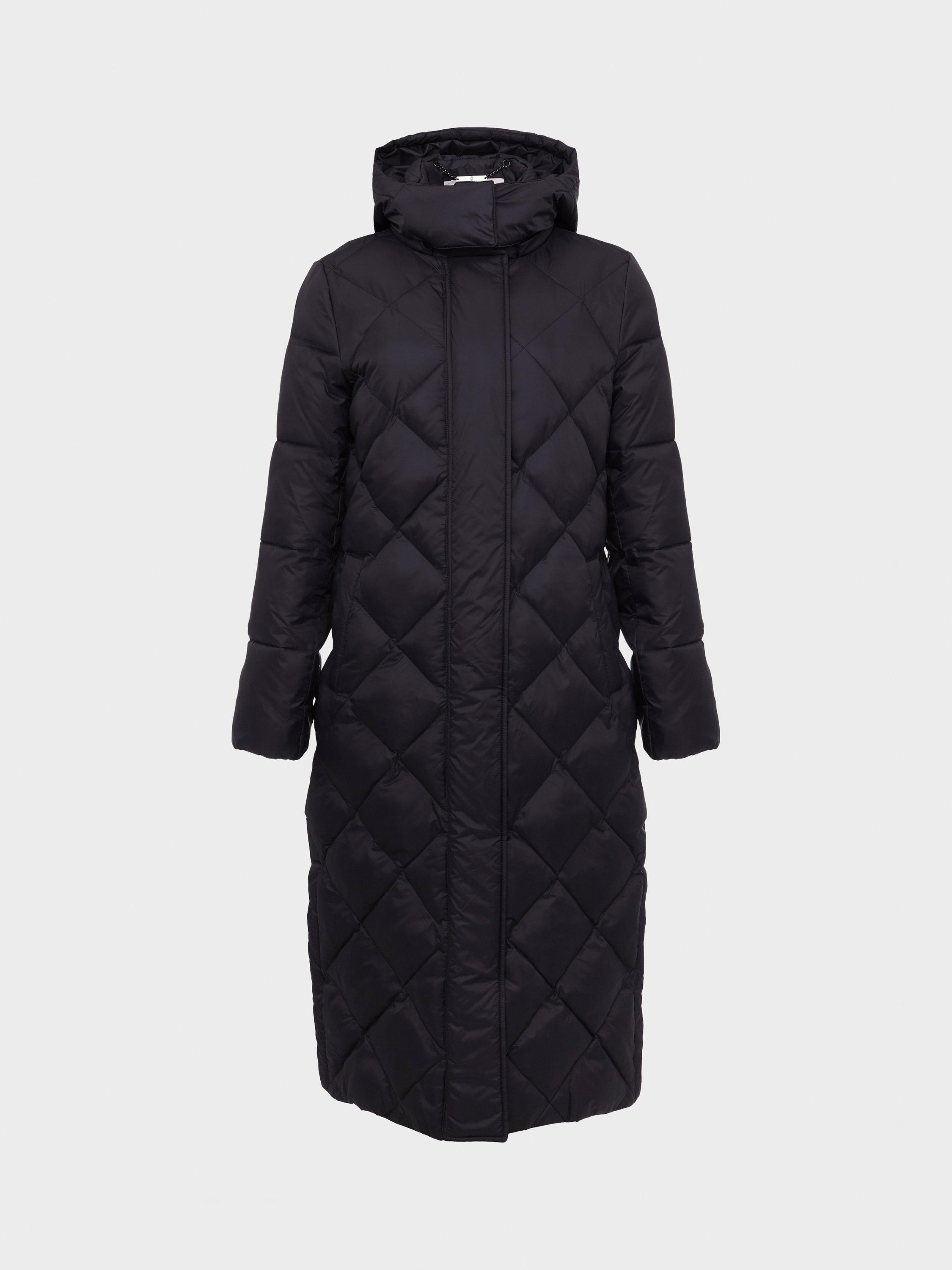 Product image 8 of 8, which shows Hobbs Avril Puffer Hooded Coat, Black, 6