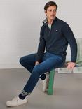 Crew Clothing Classic Half Zip Sweatshirt, Navy