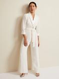 Phase Eight Kylie Tux Jumpsuit, Ivory