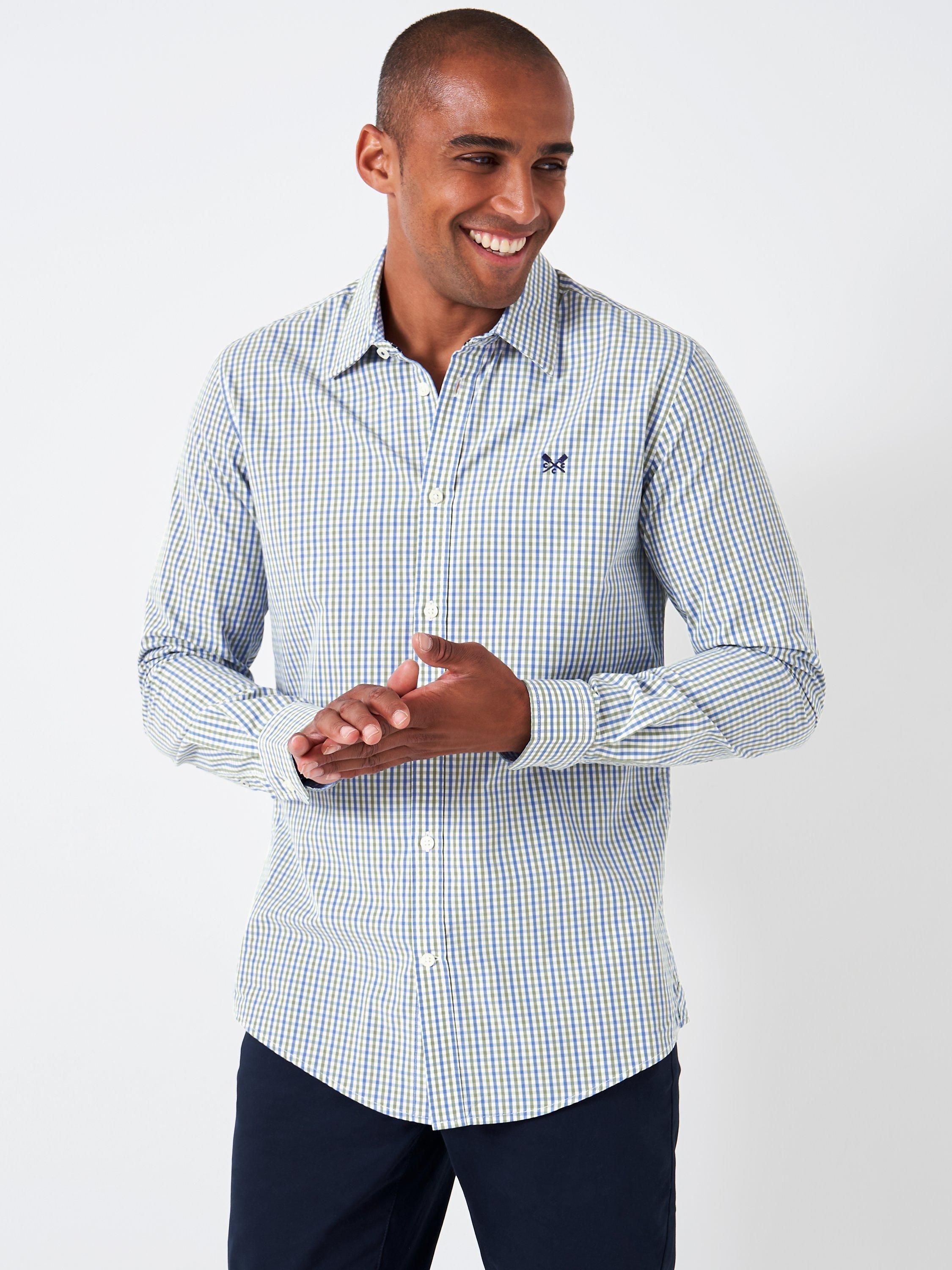 Crew Clothing Peached Poplin Tattersall Long Sleeve Shirt