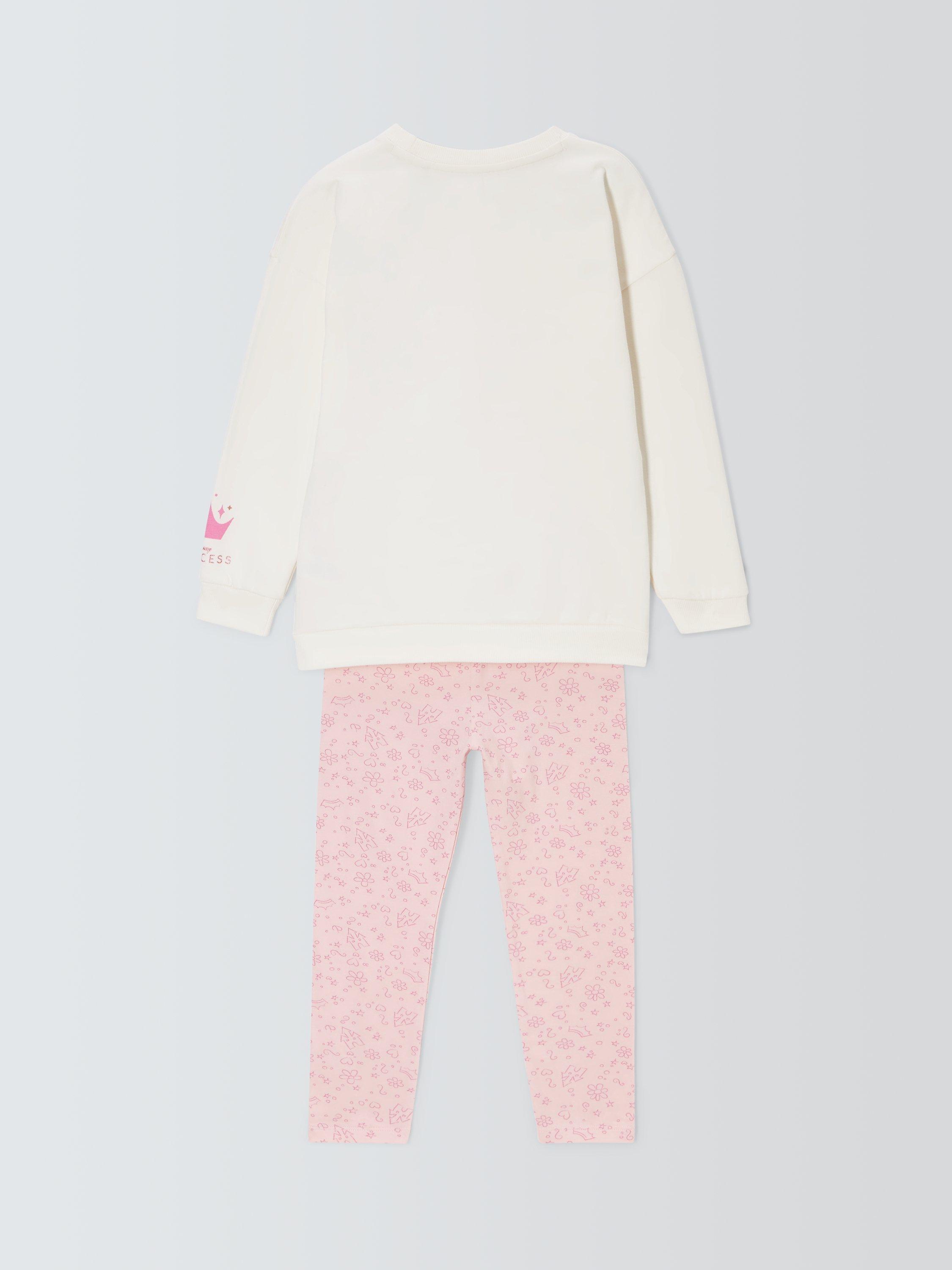 Product image 5 of 6, which shows Brand Threads Kids' Disney Princess Top & Leggings Set, Pink/White, 2-3 years