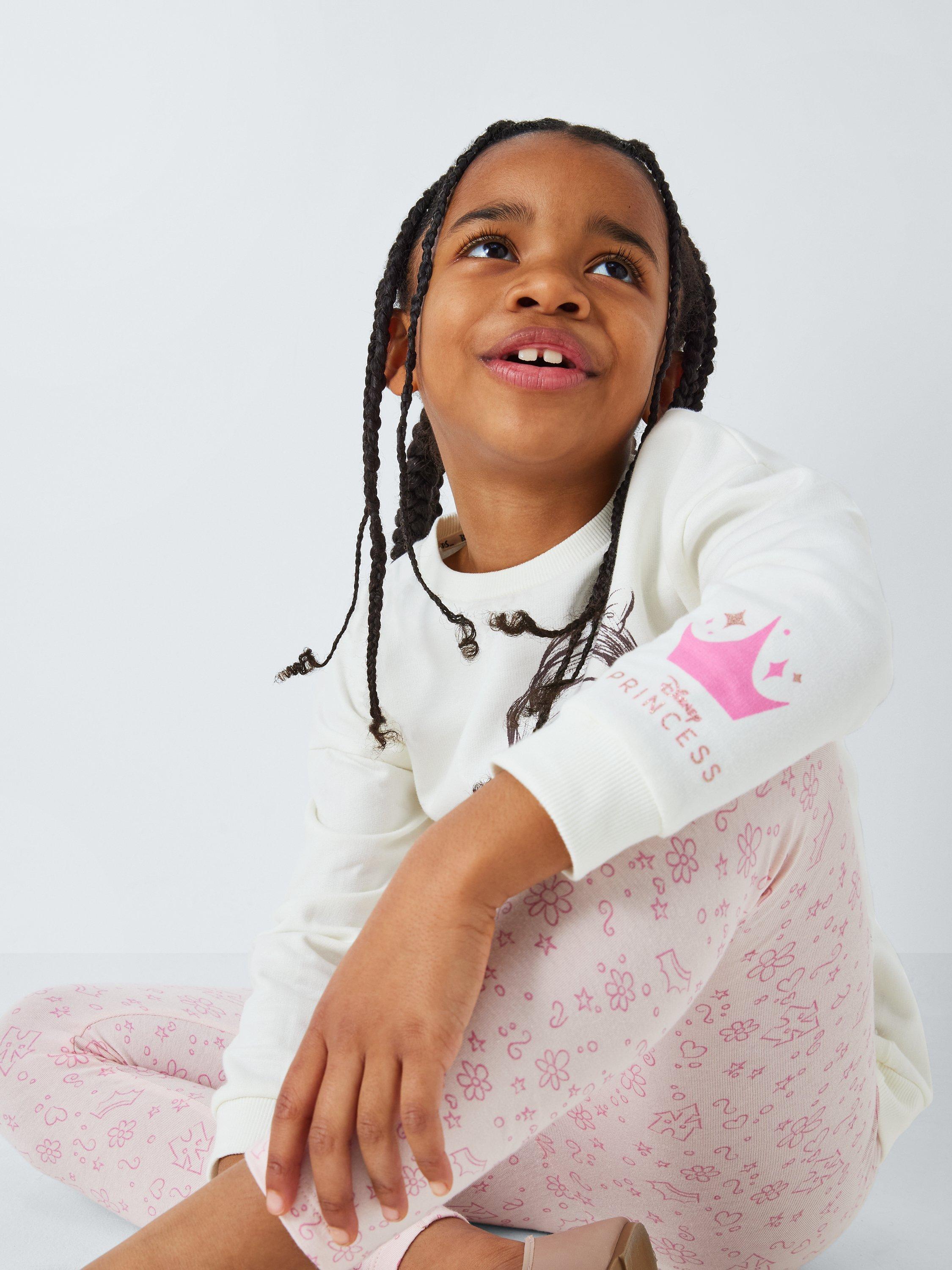Product image 4 of 6, which shows Brand Threads Kids' Disney Princess Top & Leggings Set, Pink/White, 2-3 years