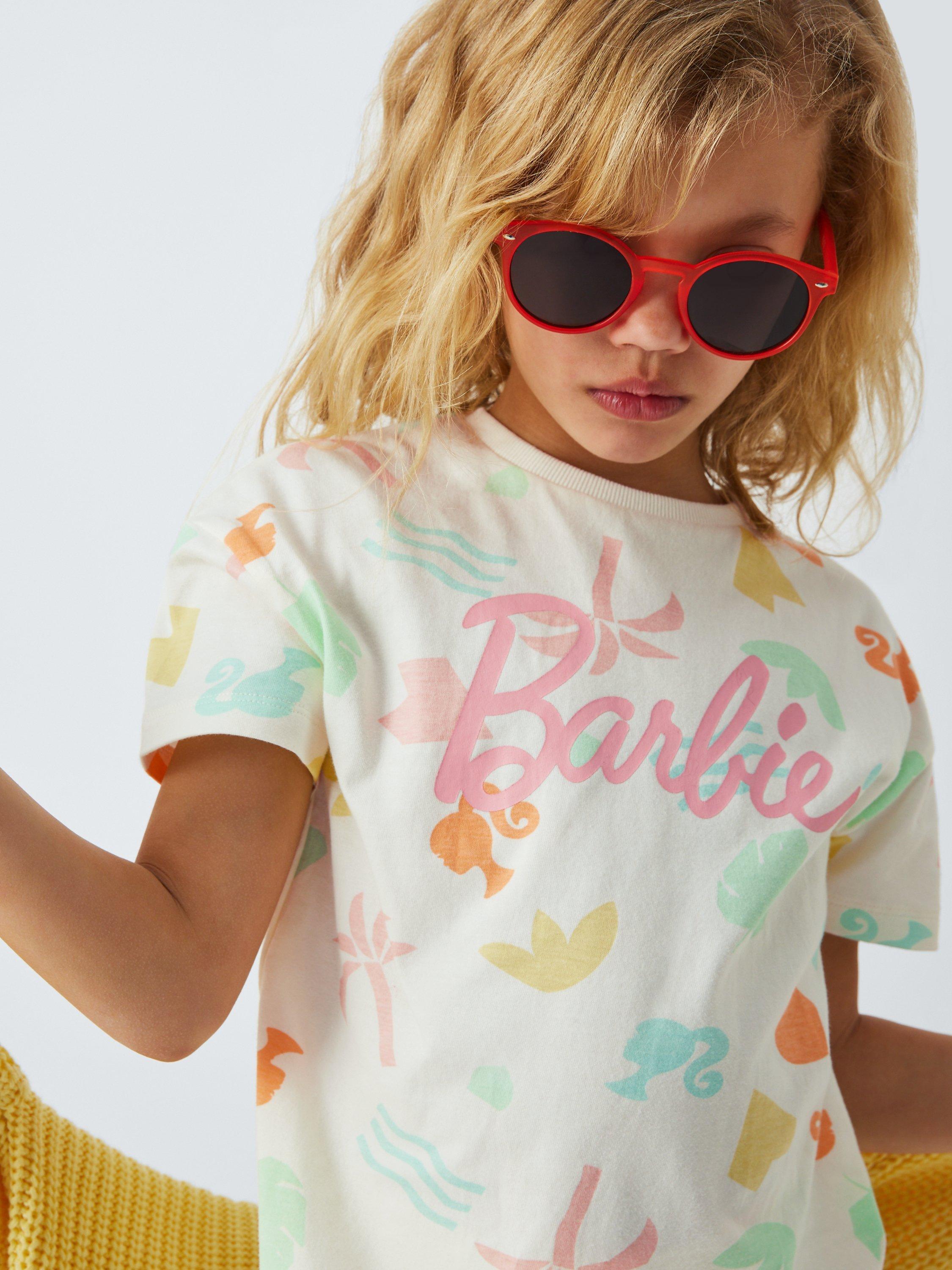 Brand Threads Kids Barbie Palm Print Top Shorts Set Multi