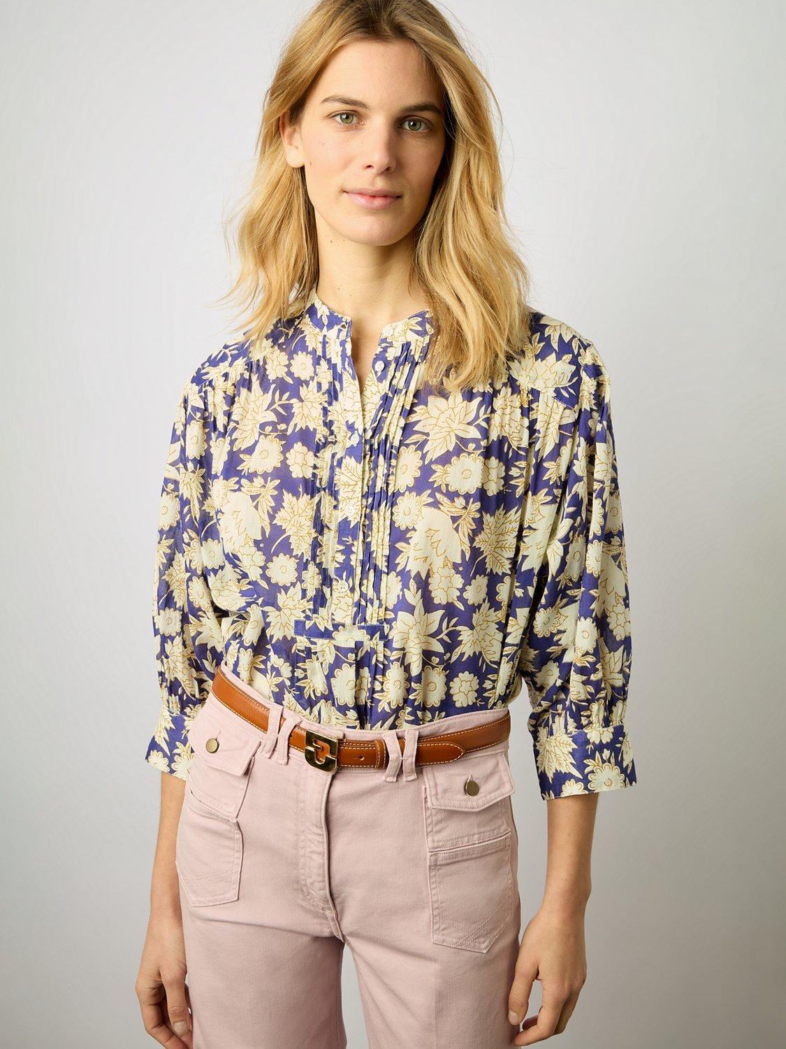Gerard Darel Adrianna Cotton Blouse, Pink/Multi