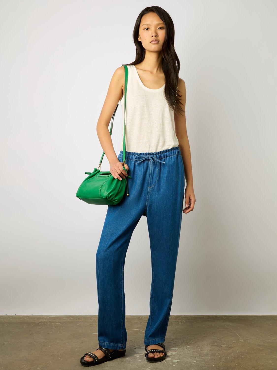 Gerard Darel Cylinia Denim Trousers, Blue