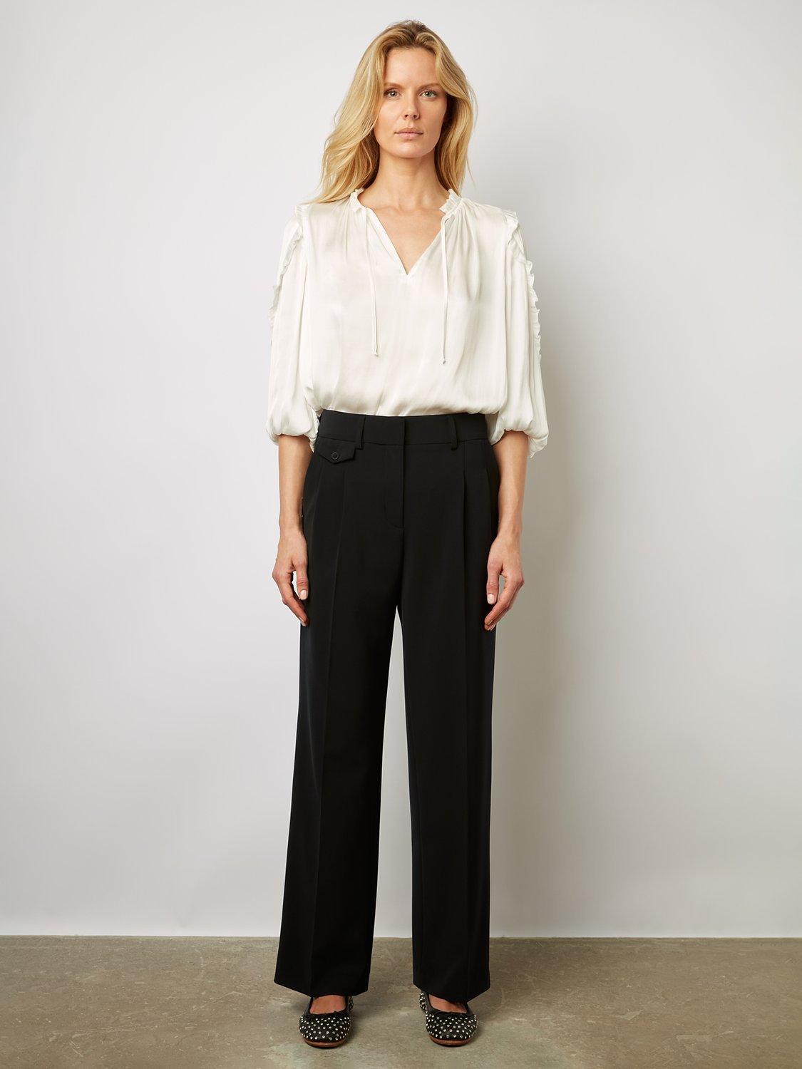 Gerard Darel Carmelita Tailored Wide Leg Trousers, Navy