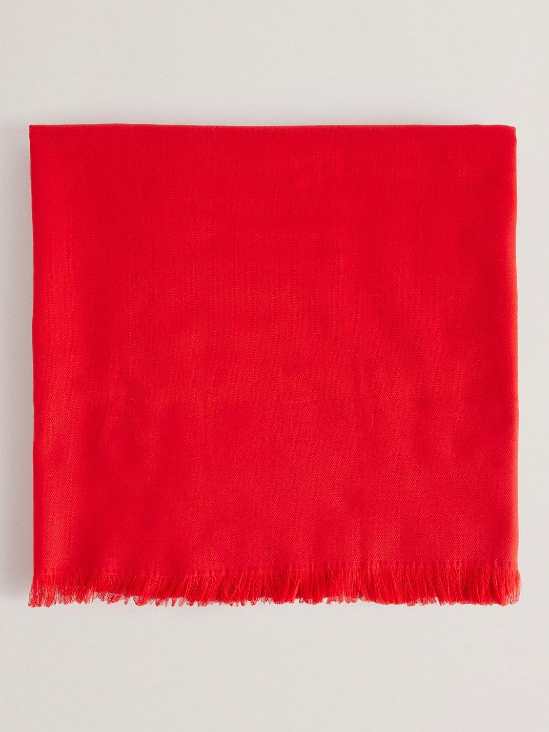 Ted Baker Esteli Logo Long Scarf, Coral, One Size