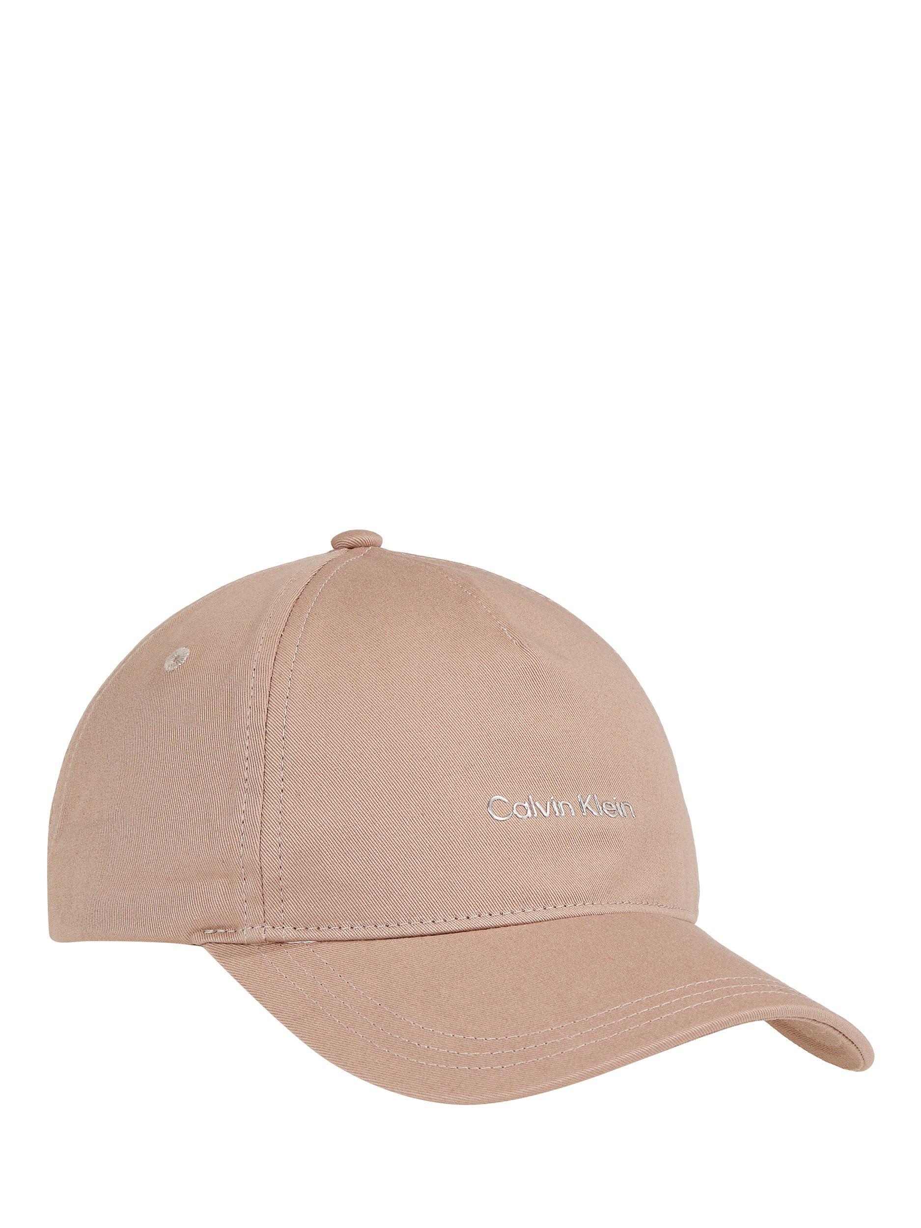 Calvin Klein Logo Organic Cotton Baseball Cap, Silver Mink
