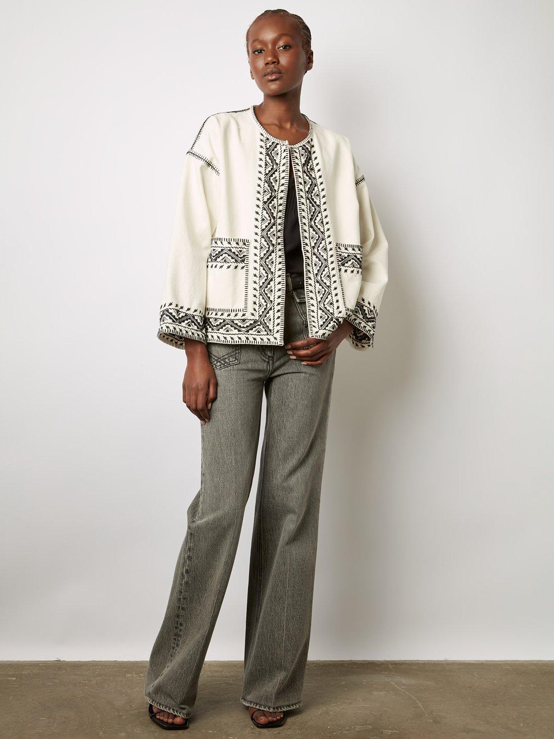 Gerard Darel Beverly Cotton Jacket, Ecru