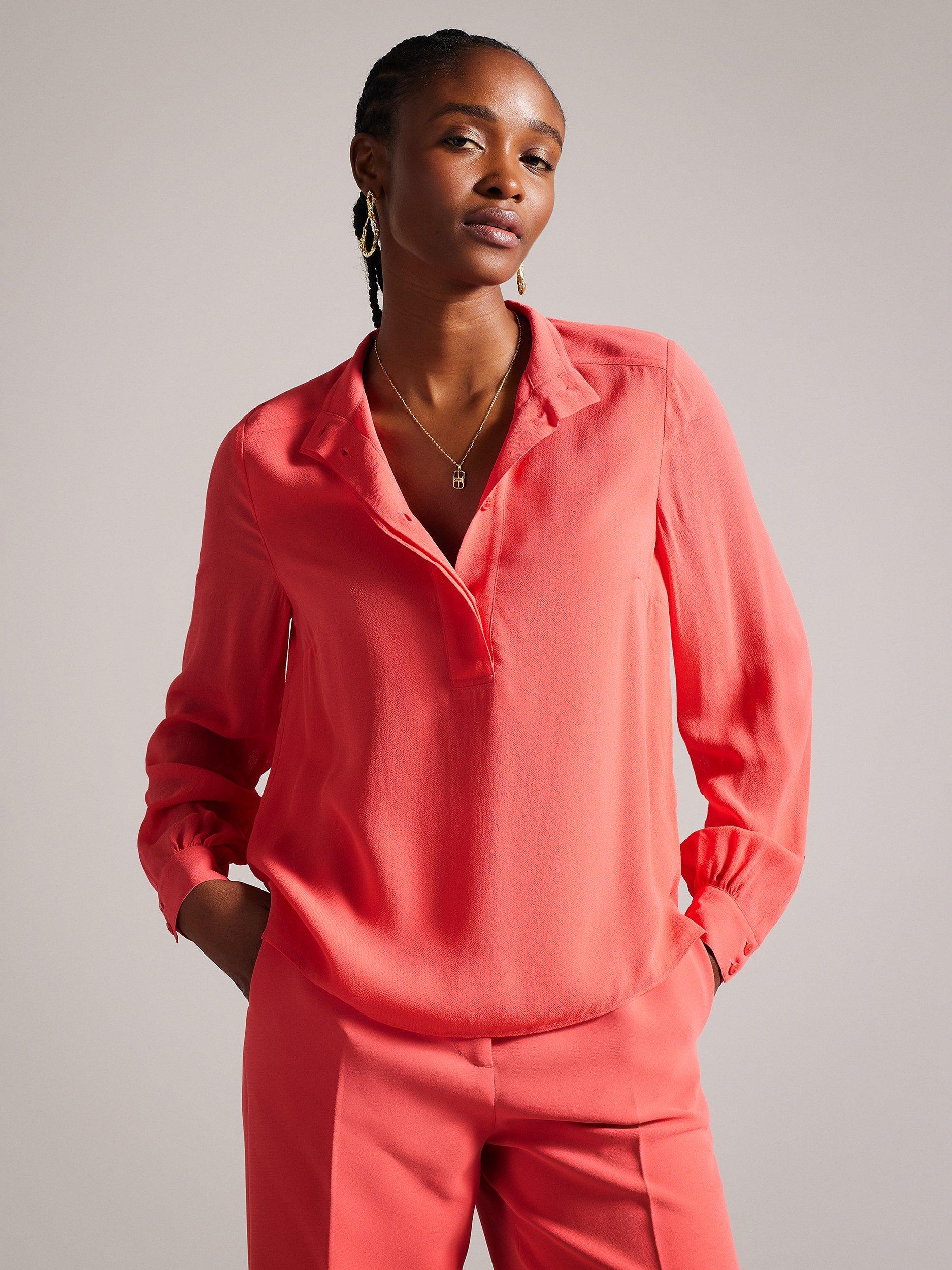 Ted Baker Hendra Blouse, Orange Coral