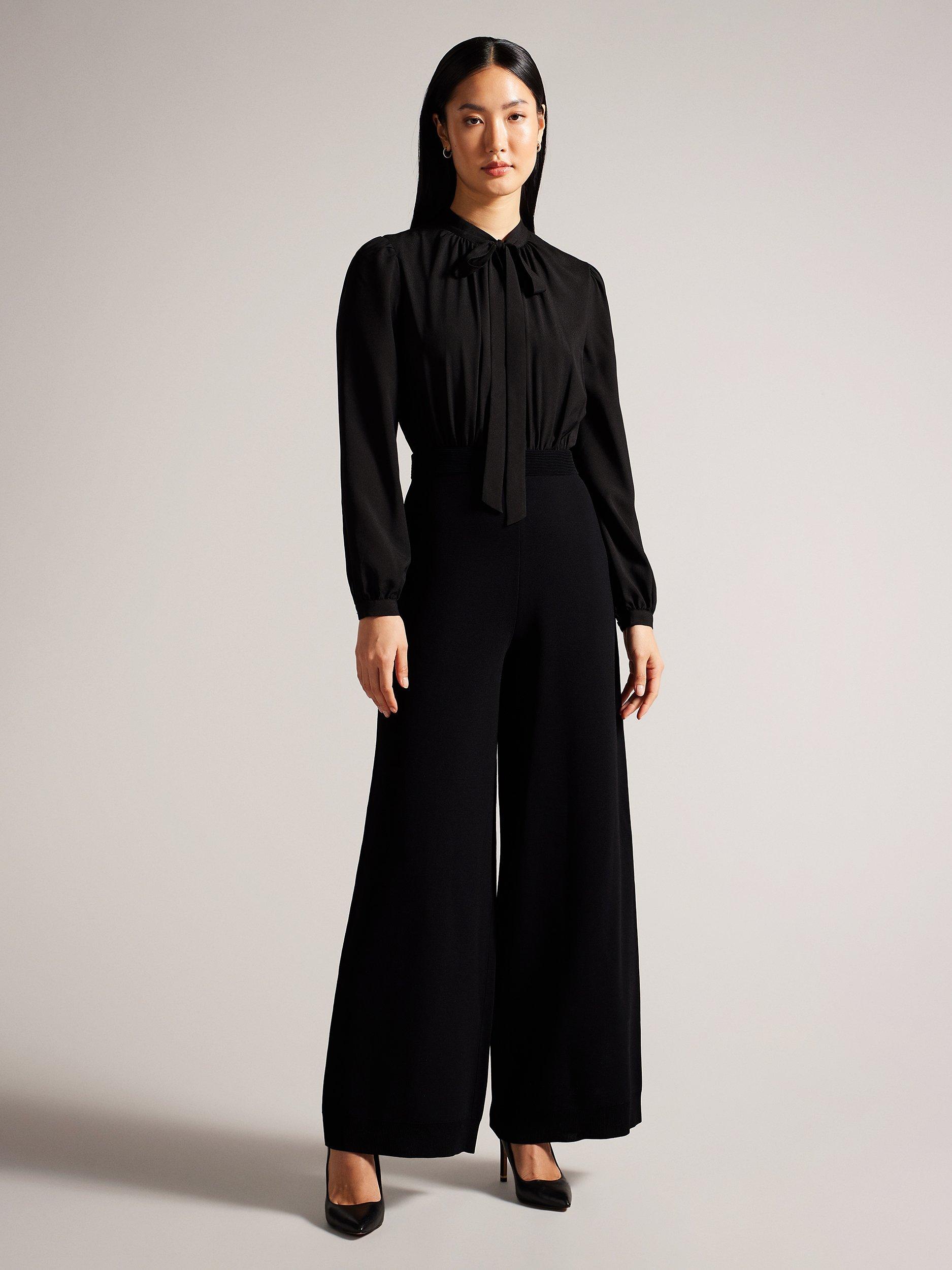 Ted Baker Leot Knitted Trouser Jumpsuit, Black