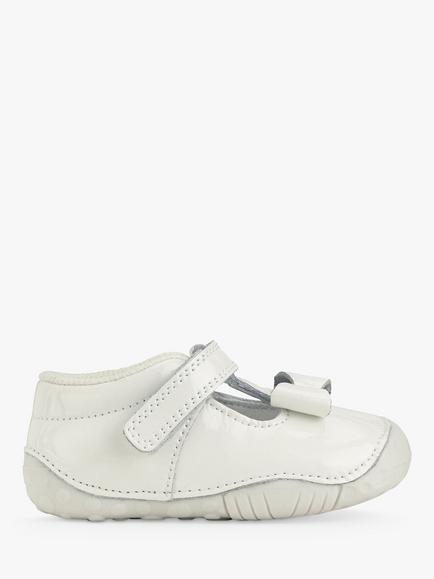 Start-Rite Baby Wiggle Patent Pre-Walker Shoes, White, White Patent