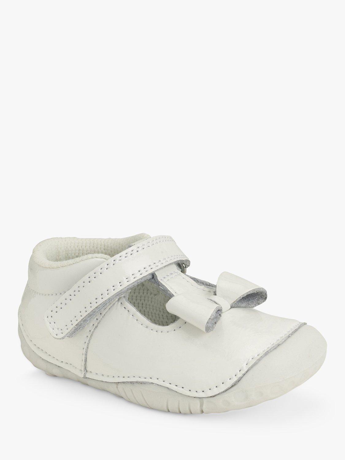 Product image 2 of 5, which shows Start-Rite Baby Wiggle Patent Pre-Walker Shoes, White, 2.5F Jnr