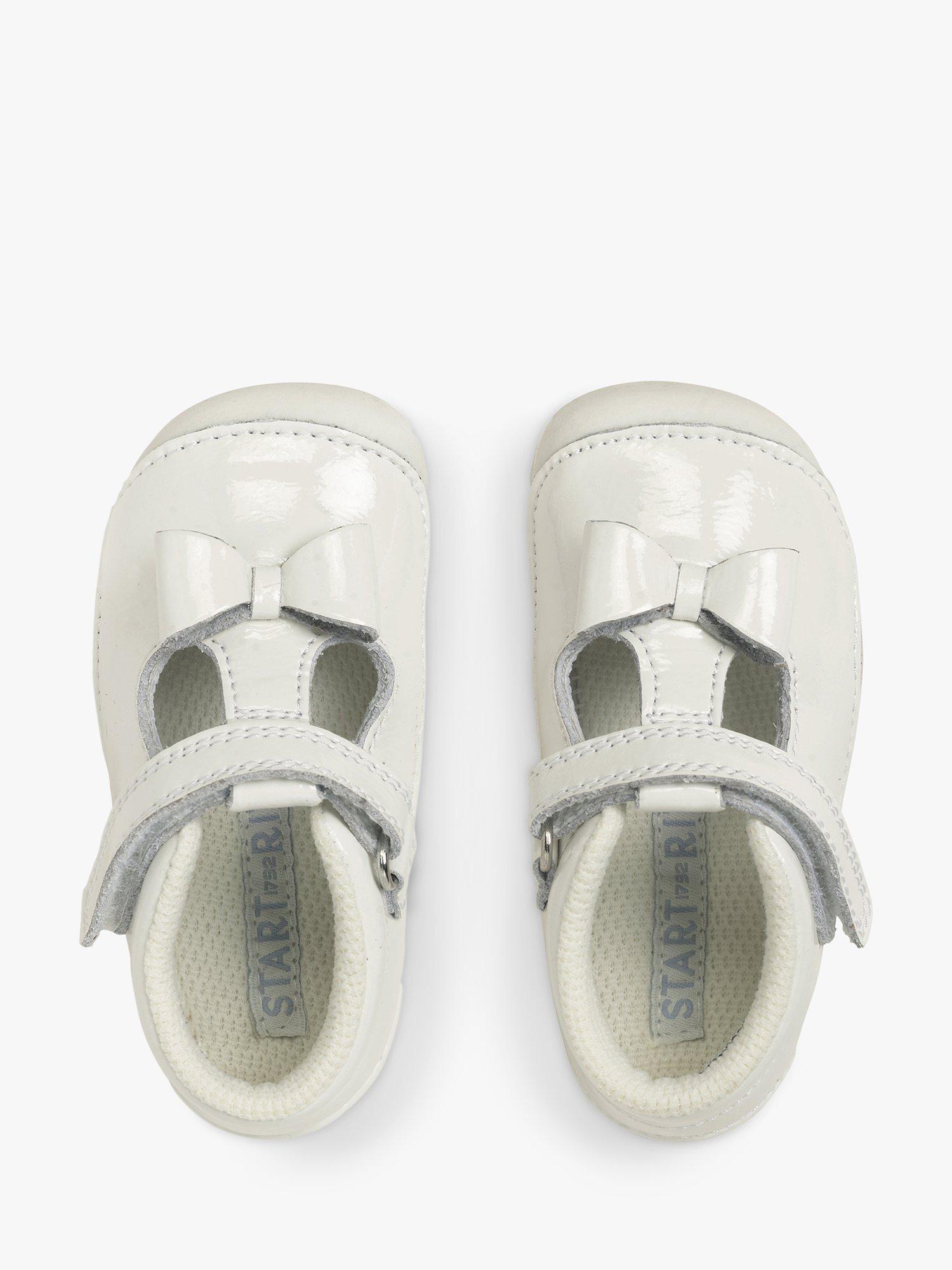 Product image 4 of 5, which shows Start-Rite Baby Wiggle Patent Pre-Walker Shoes, White, 2.5F Jnr