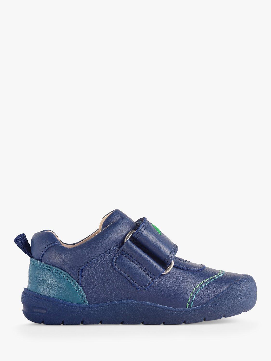 Product image 4 of 6, which shows Start-Rite Baby Dino Foot First Steps Leather Shoes, Navy/Multi, 3F Jnr