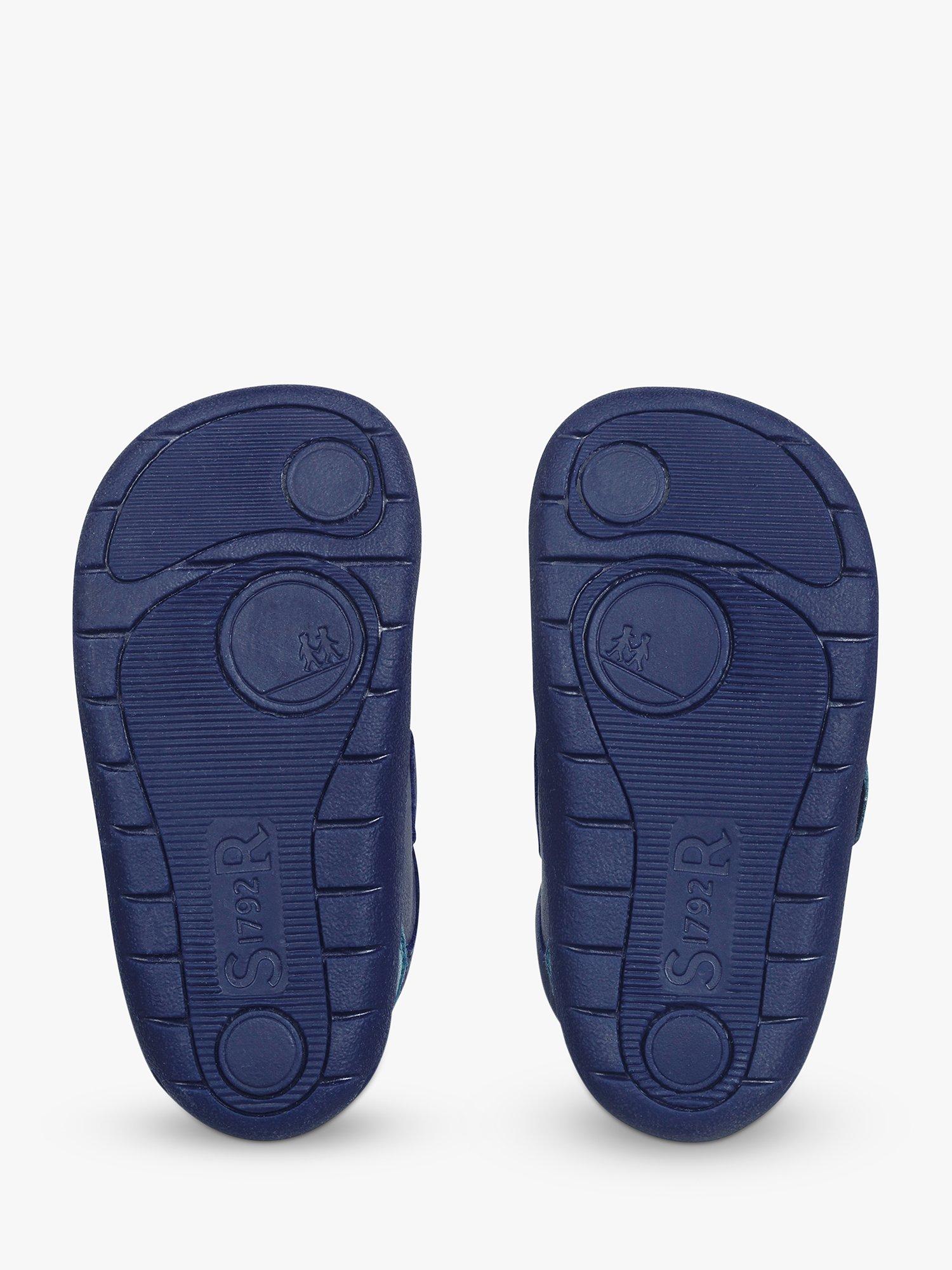 Product image 5 of 6, which shows Start-Rite Baby Dino Foot First Steps Leather Shoes, Navy/Multi, 3F Jnr