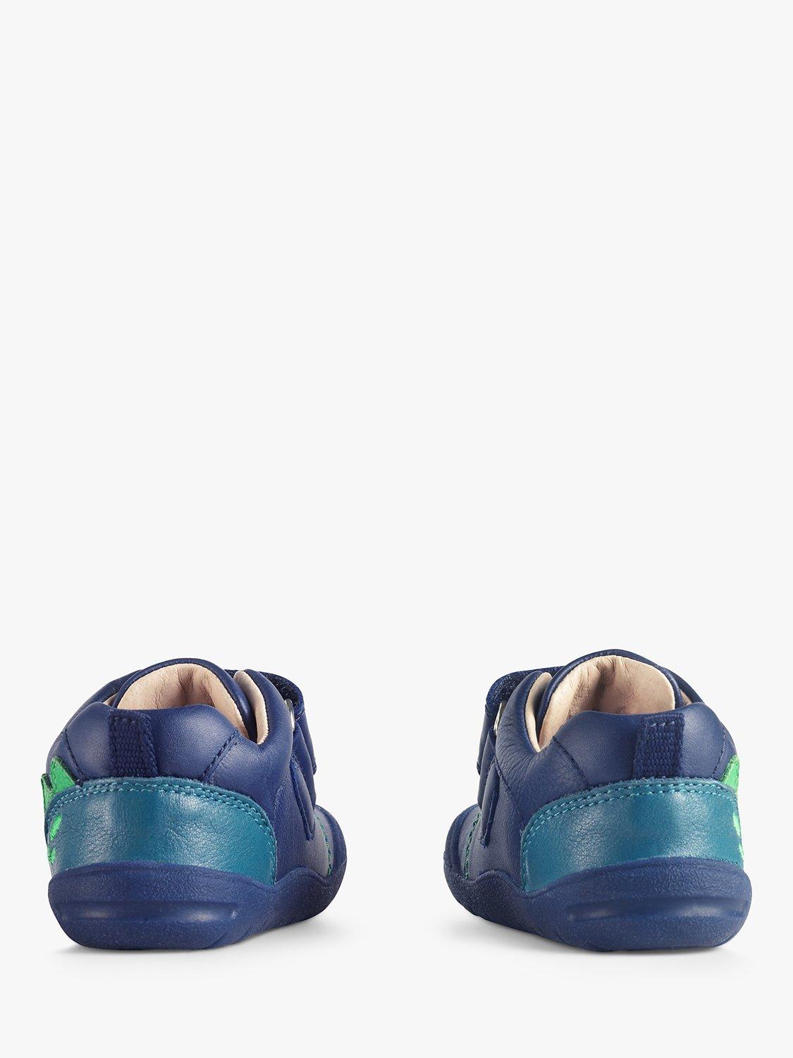 Product image 6 of 6, which shows Start-Rite Baby Dino Foot First Steps Leather Shoes, Navy/Multi, 3F Jnr
