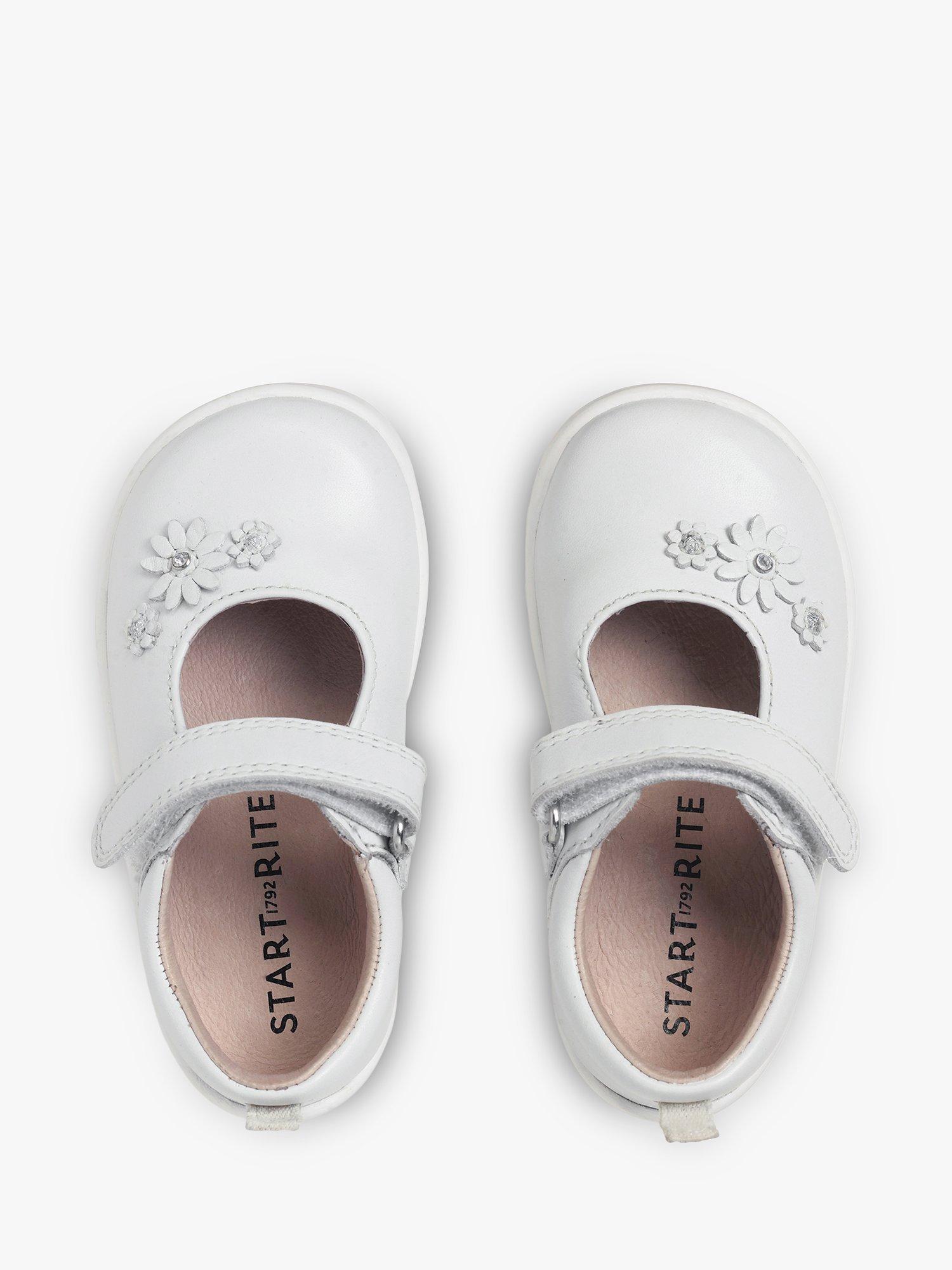 Product image 2 of 6, which shows Start-Rite Kids' Leather Fairy Tale First Steps Shoes, White, 6.5G Jnr