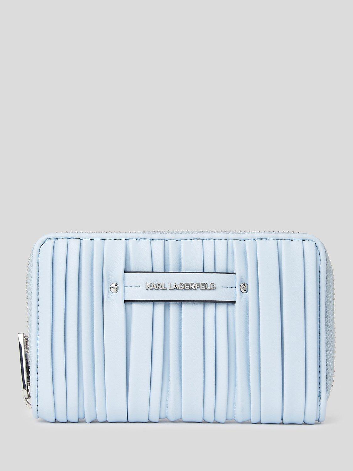 KARL LAGERFELD Kushion Medium Zip Around Wallet, Arctic Blue