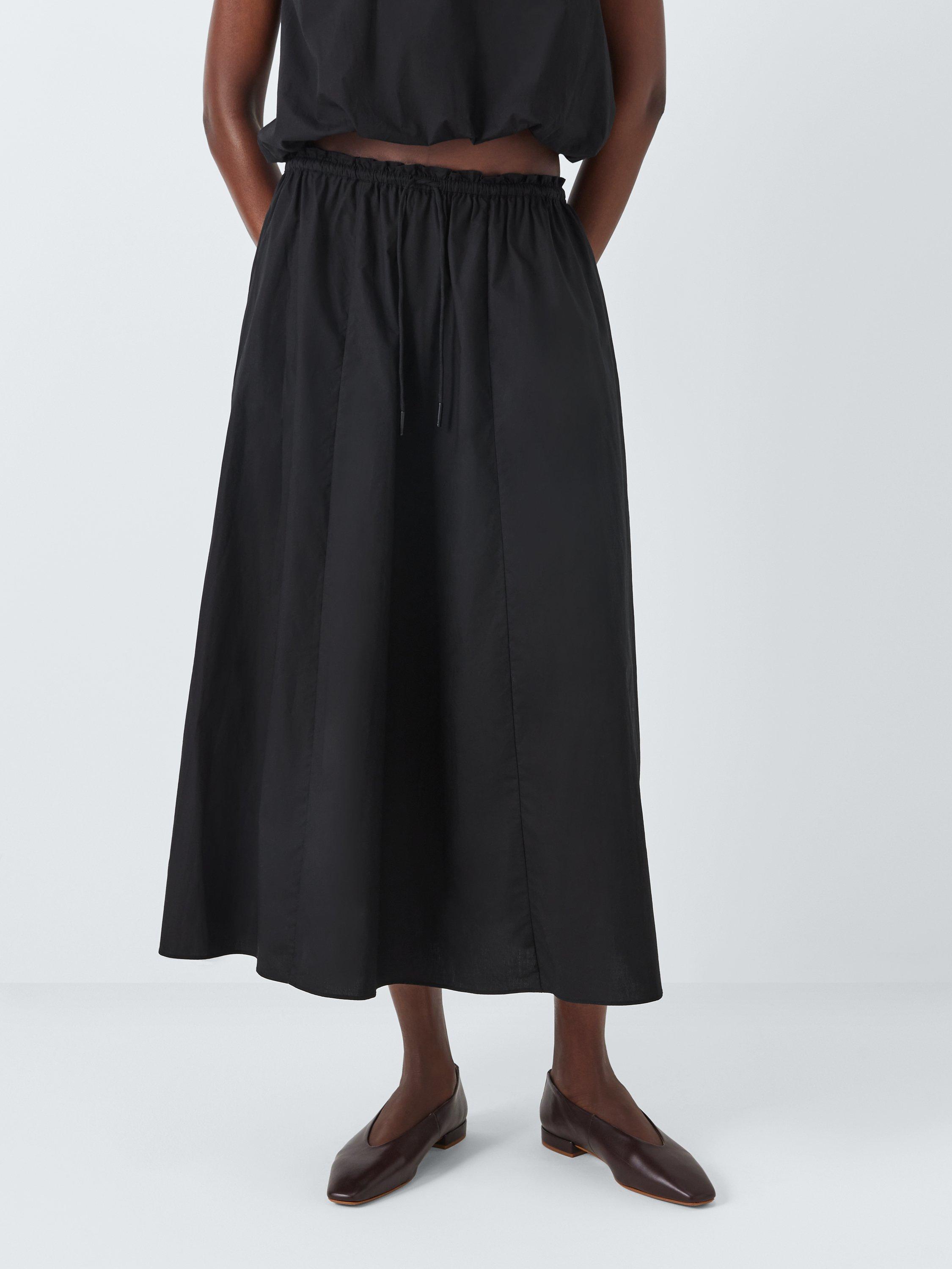 John Lewis Full Midi Skirt Black