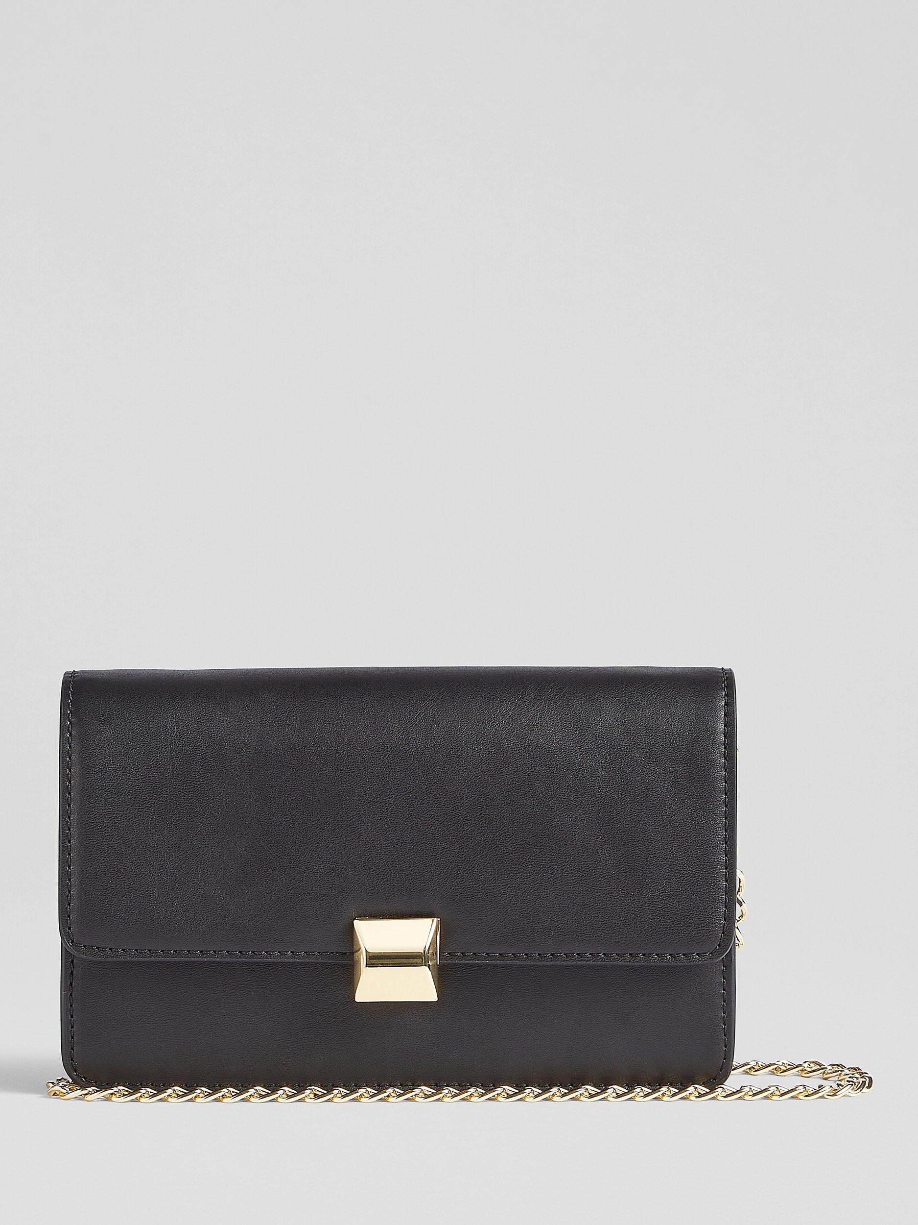 L.K.Bennett Otto Vegan Leather Clutch, Black