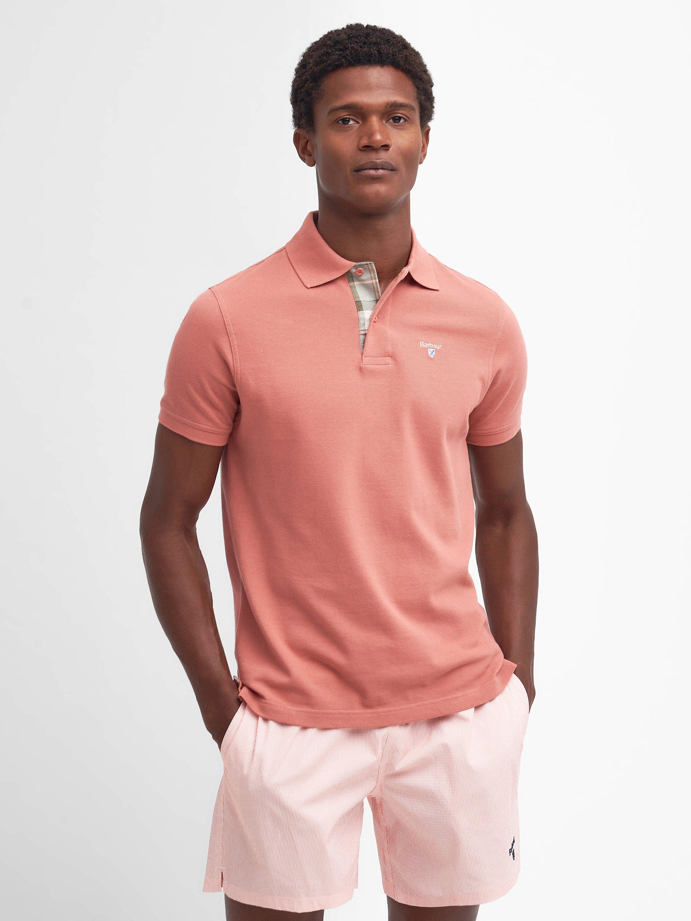 Barbour Tartan Polo Shirt, Pink