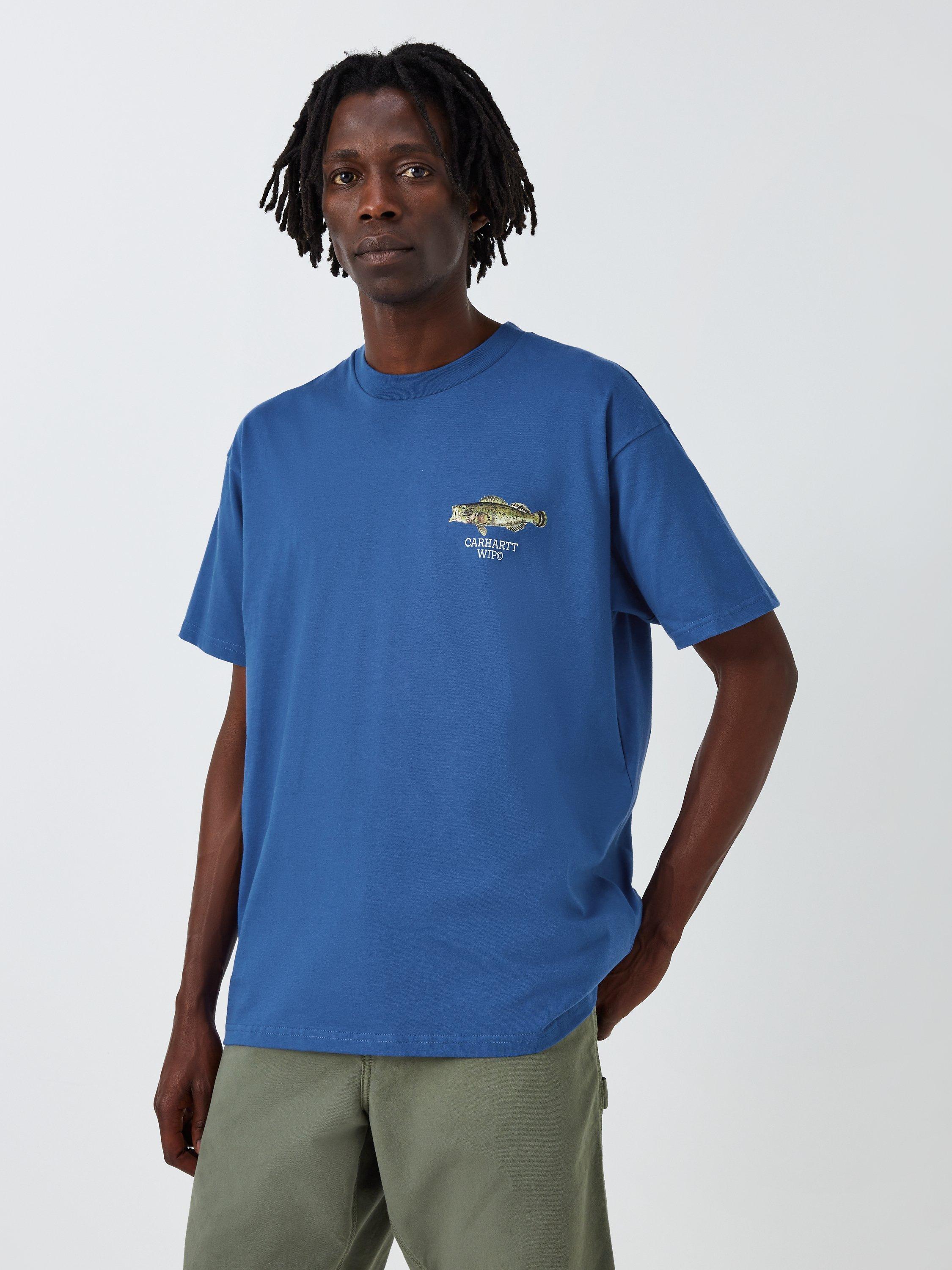 Carhartt WIP Short Sleeve Fish T-Shirt, Blue
