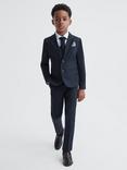 Reiss Kids' Hope Wool Blend Blazer, Navy