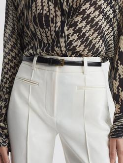 Reiss Holly Skinny Leather Belt - view 2, Black