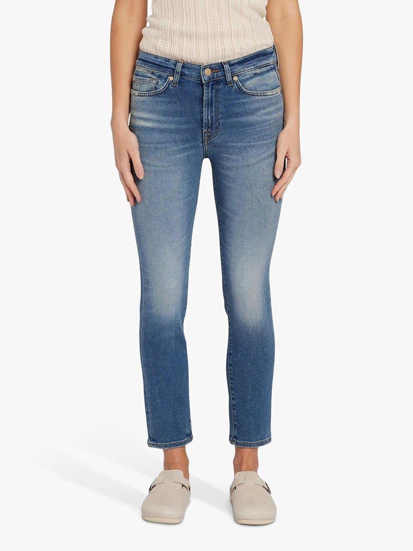 7 For All Mankind Roxanne Slim Fit Ankle Jeans, Mid Blue