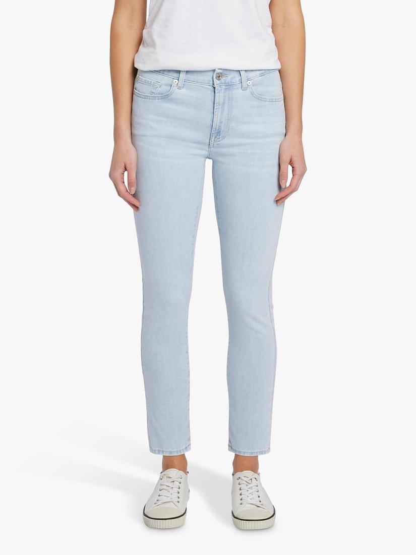 7 For All Mankind Roxanne Slim Fit Ankle Jeans, Light Blue